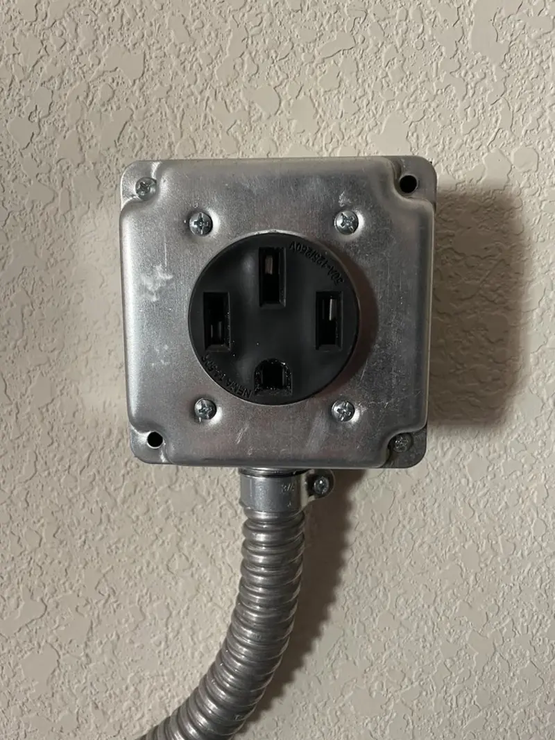 NEMA 14-50 outlet installed for Smart Home Electrical in Lansing